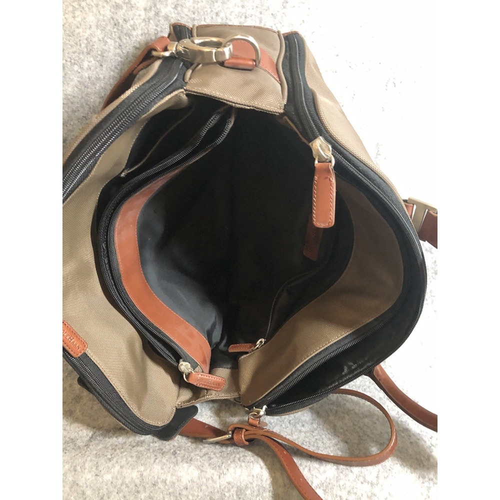 Cole Haan Case Mens Canvas Leather Weekender Travel Bag Briefcase New no Tags - Picture 10 of 14